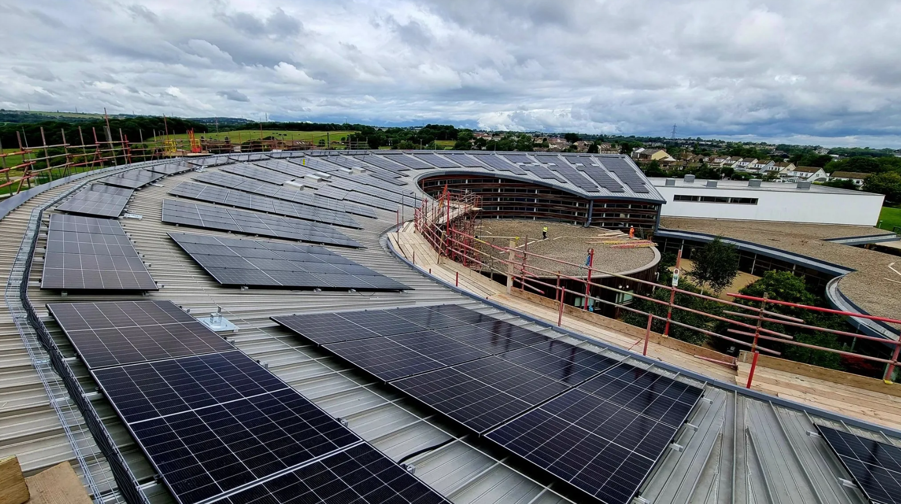 Solar panel installation on education building by CNG